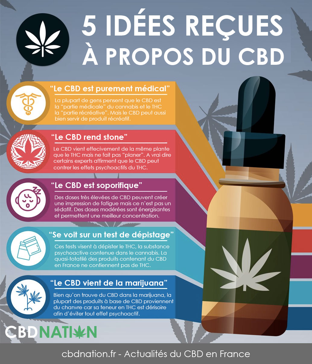 Infographie CBD: 5 Idées Reçues Sur Le Cannabidiol - CBD Nation